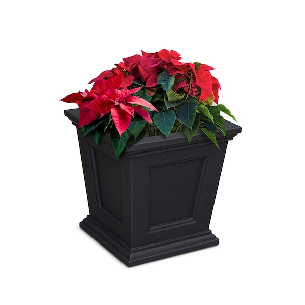 Fairfield 16x16 Square Planter - Black